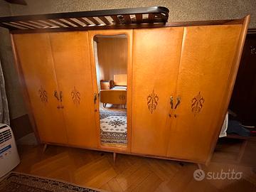Camera da letto in radica completa fatta a mano