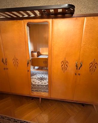 Camera da letto in radica completa fatta a mano