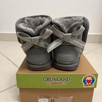 Stivaletti Grunland con pelo numero 25, grigio.