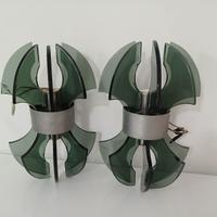 Coppia Applique Veca Vintage Anni 70 Vetro Cristal