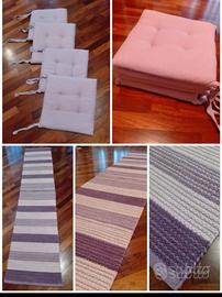 Tappeto +4 cuscini sedie 