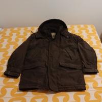 Giubbotto con cappuccio marrone invernale uomo