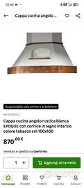Cappa da cucina in legno massello