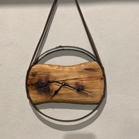 Orologi da parete in legno,metallo e cuoio