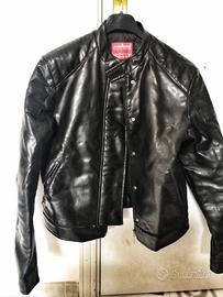 Giubbotto da donna in ecopelle nero taglia L