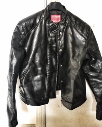 Giubbotto da donna in ecopelle nero taglia L
