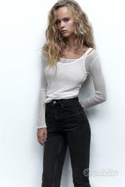 Jeans zara nero tg.36 trf comfort mom fit