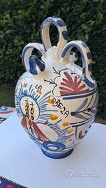  Orcio ceramica 3 manici dipinta a mano