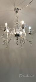 LAMPADARIO 5 luci in PVC