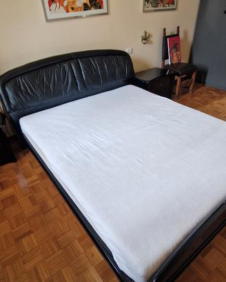 Letto matrimoniale con testata contenitore 