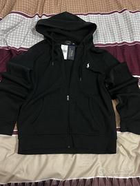 Felpa Zip Polo Ralph Lauren nera taglia M