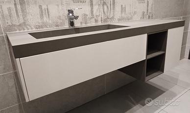 Mobile bagno moderno - Bianco/Grigio