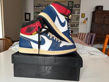 Jordan 1 Retro High Union Los Angeles Storm blu