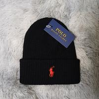Cappello Ralph Lauren di lana nero e rosso