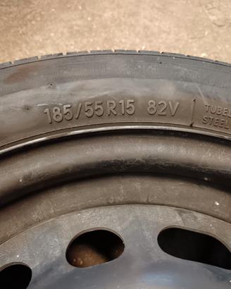 cerchioni in ferro 4x100 gomme 185/55r15
