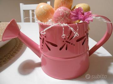 Portapianta con uova di legno