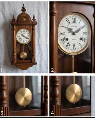 Orologio a pendolo Vintage anni '70 in legno