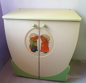 Cassettiera-Fasciatoio-Bagnetto per bambini