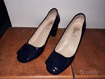 Scarpe Vera Pelle Blu BATA