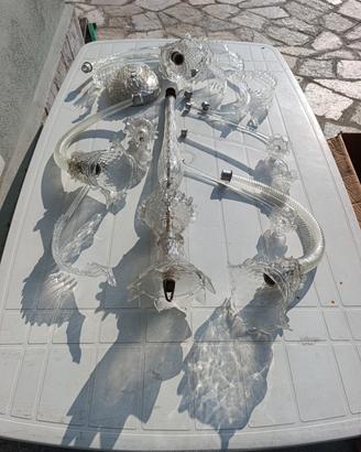 lampadario in vetro di Murano 
