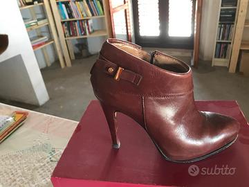 Stivaletto caviglia, vera pelle, tacco 90 n.37