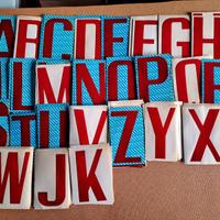 
Lotto LETTERE e NUMERI adesivi ROSSO altezza 15cm