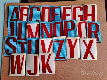 
Lotto LETTERE e NUMERI adesivi ROSSO altezza 15cm