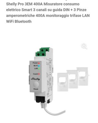 Shelly Pro 3EM (400A) - Misuratore di Energia Trif