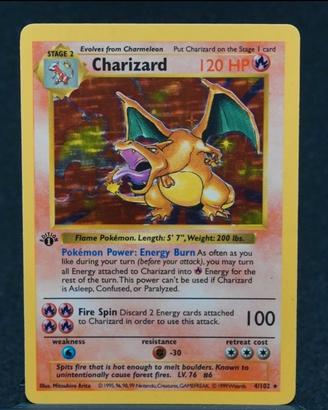 charizard 1 edizione set base 