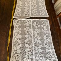 5 Tende all’uncinetto fatte a mano, bianche