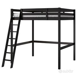 Letto a soppalco Ikea nero