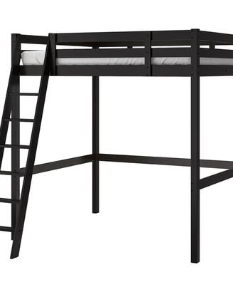 Letto a soppalco Ikea nero