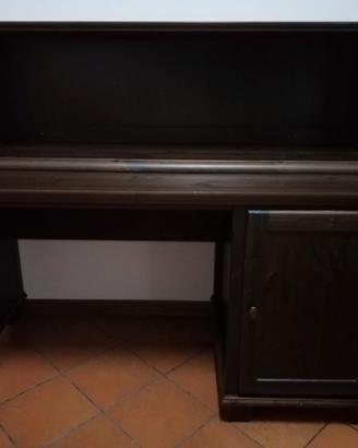 Scrivania in Legno Massiccio con Alzata