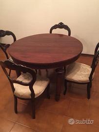 Tavolo + 4 sedie inizio ‘900