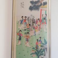 Dipinto Cinese su tela degli anni 1970