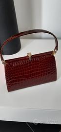 borsa in vero coccodrillo anni 60 nuova 
