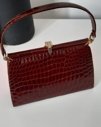 borsa in vero coccodrillo anni 60 nuova 