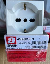 6 prese schuko + 24 copriforo Ave Banquise