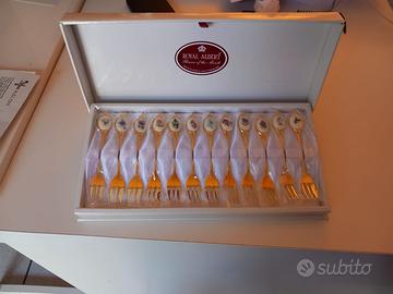 Set 12 Forchettine Royal Albert "Gold Plated"