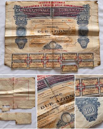 Titolo Azionario originale 1928 - Scripofilia