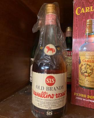 "Old Brandy" Cavallino Rosso SIS bottiglia vintage