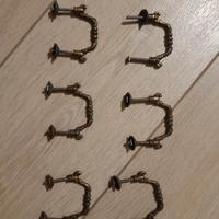 6 maniglie per comò e comodino anni 70