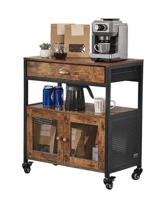 Mobile Bar da Caffè Stile Fattoria con 4 Ripiani