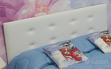 TESTIERA DHOME bianca imbottita in similpellemarca