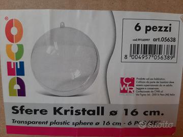 32 SFERE TRASPARENTI DI PLASTICA PER DECOUPAGE