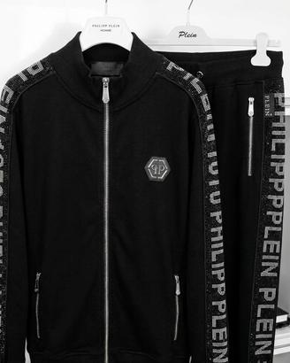 Felpa Giacca Philipp Plein con zip e strass Tg L