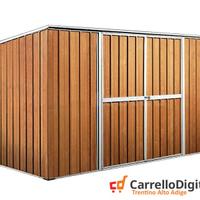 Casetta giardino in Acciaio 345x186 fin legno