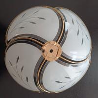 Lampadario applique vetro satinato modernariato