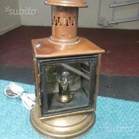 Antica lanterna da carrozza in bronzo e rame('800)