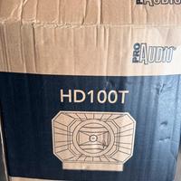 Megafono con amplificatore e cavi